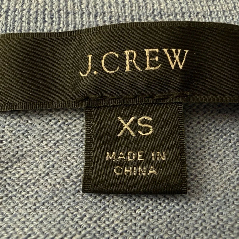 J. Crew 100% Merino Wool Relaxed Fit Crewneck Sweater XS Oversized Blue